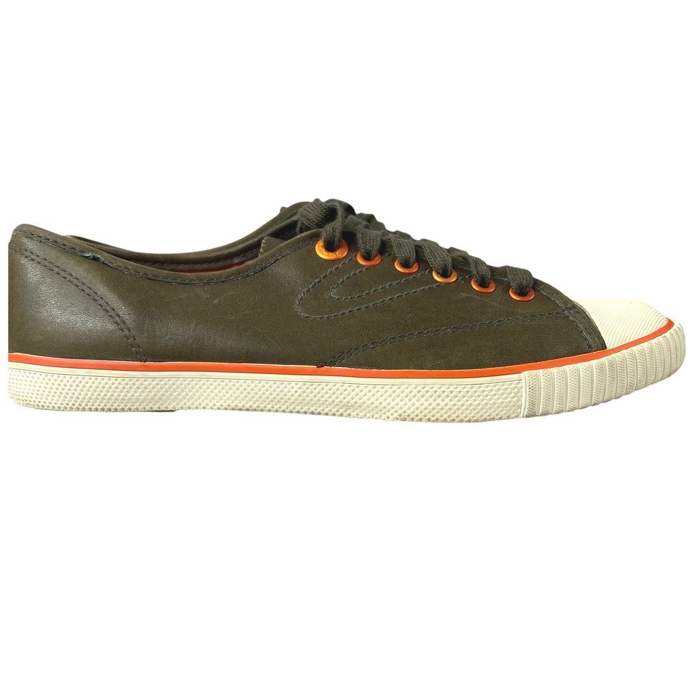 Tretorn Tournament Sneakers Mens 8 Olive Green Leather‎ Low Top Sporty Shoes - Picture 7 of 14